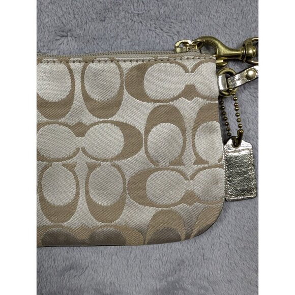 Coach Est 1941 Wristlet Wallet Purse Canvas Classic Signature Wrist Strap Y2K - Picture 12 of 16